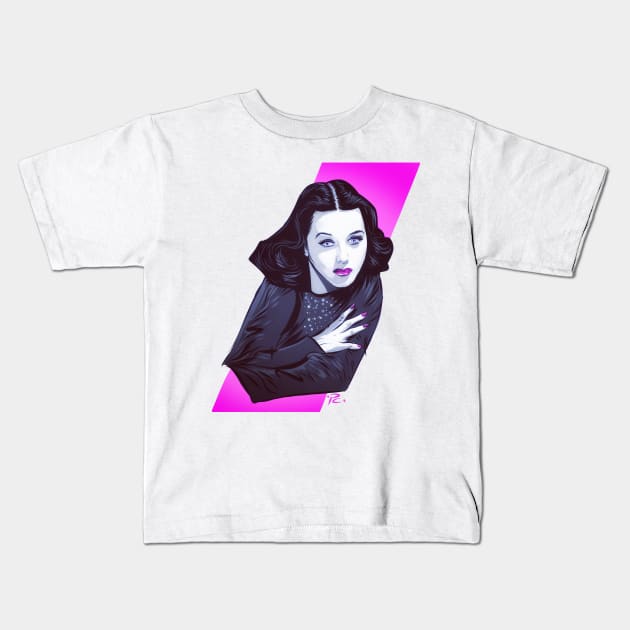 Hedy Lamarr - An illustration by Paul Cemmick Kids T-Shirt by PLAYDIGITAL2020